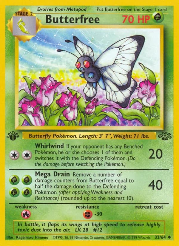 Butterfree card in English