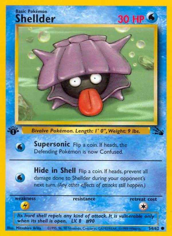 Shellder card in English