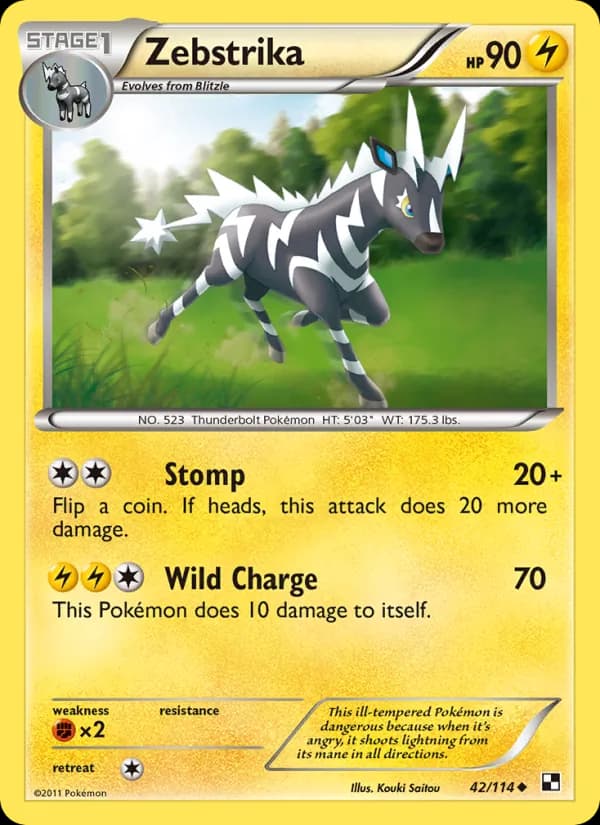 Zebstrika card in English