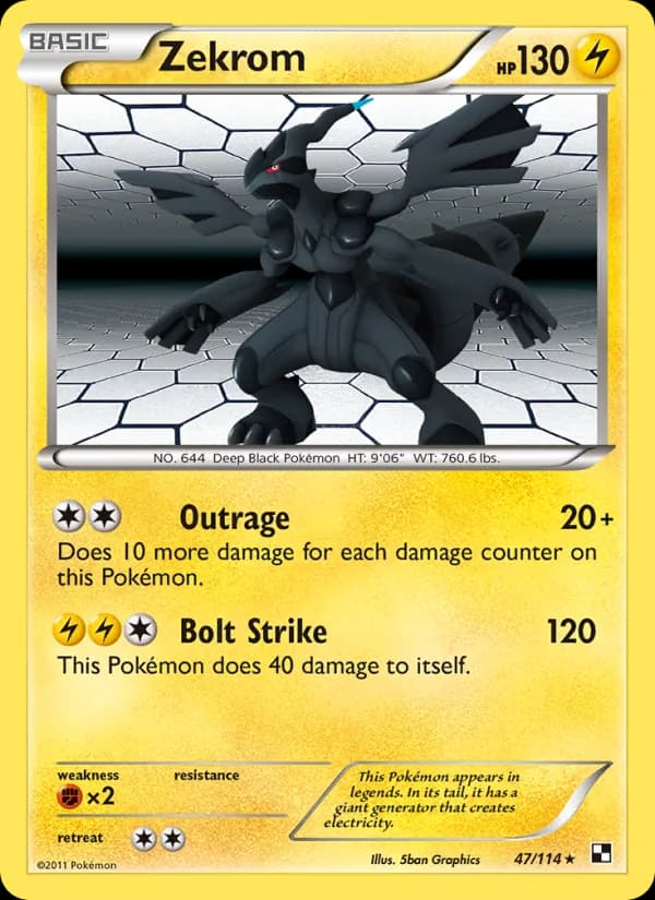 Zekrom card in English