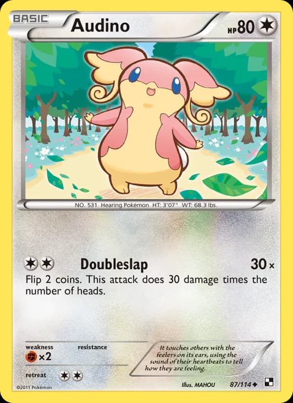 Audino card in English