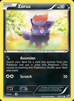 Zorua card in English