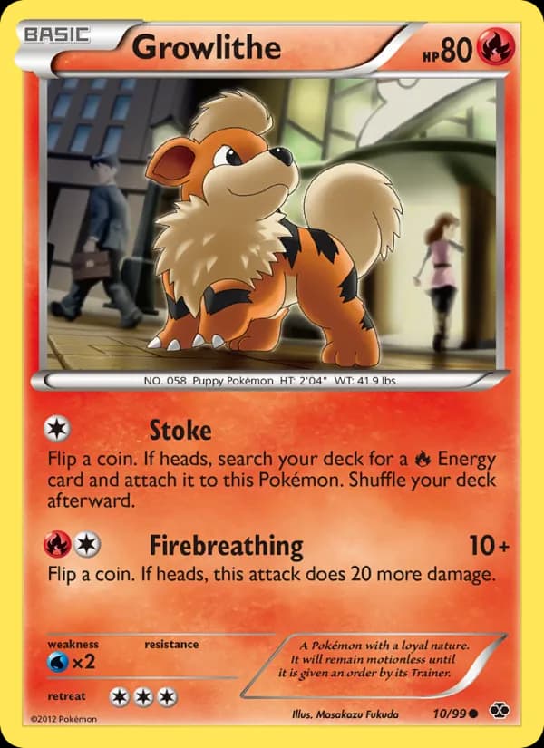 Growlithe card in English