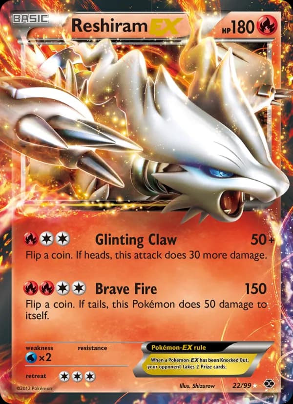 Reshiram-EX card in English
