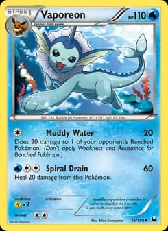Vaporeon card in English