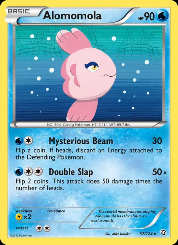 Alomomola card in English