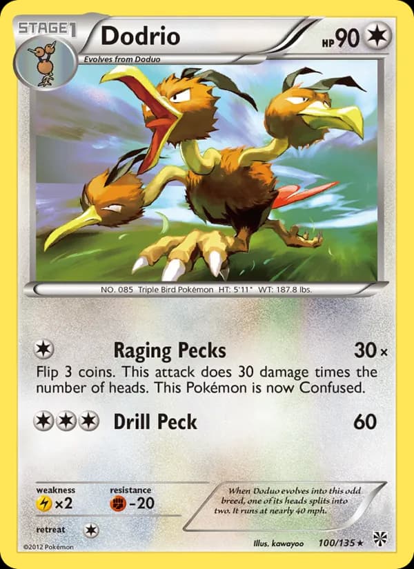 Dodrio card in English