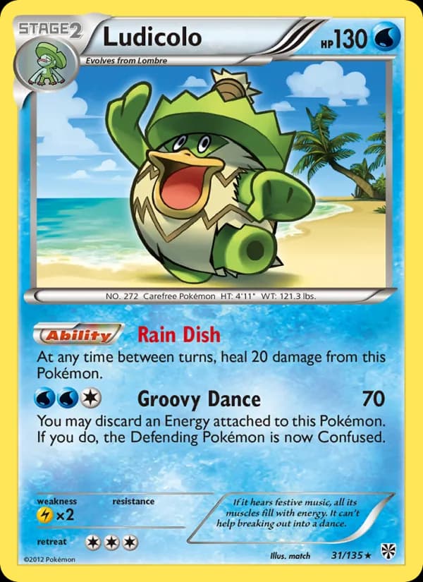 Ludicolo card in English