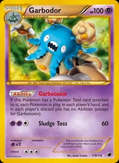 Garbodor card in English