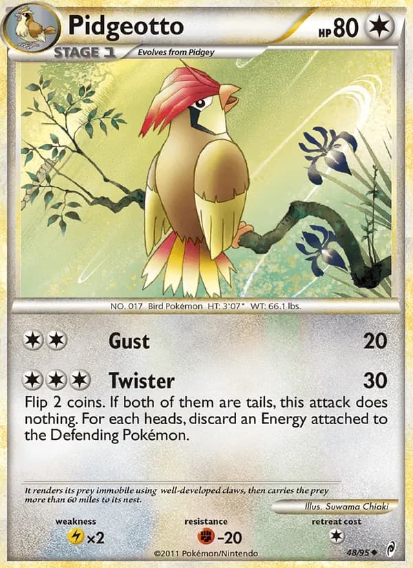 Pidgeotto card in English