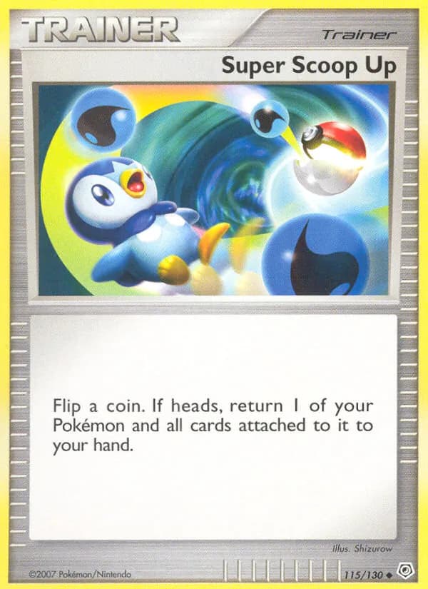 Super Scoop Up card in English