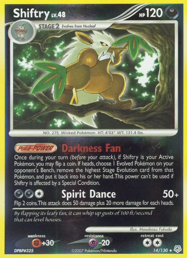 Shiftry card in English
