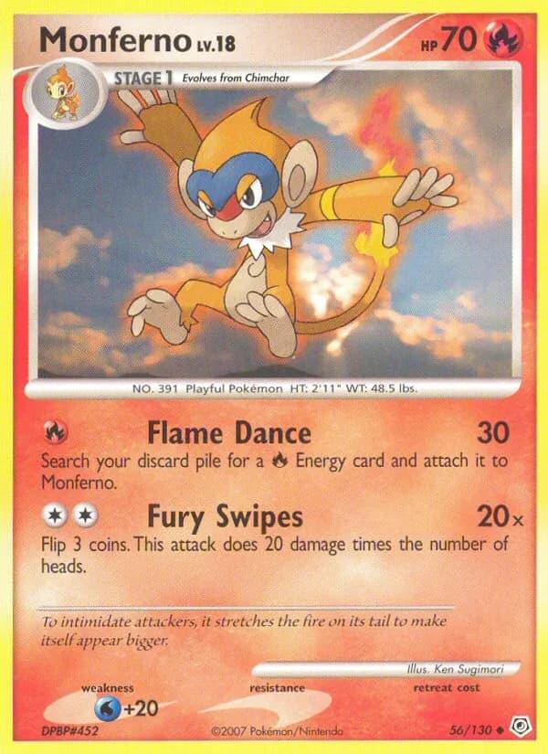 Monferno card in English