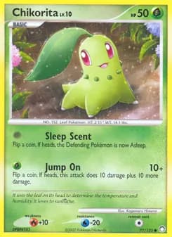 Chikorita card in English