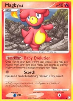 Magby card in English