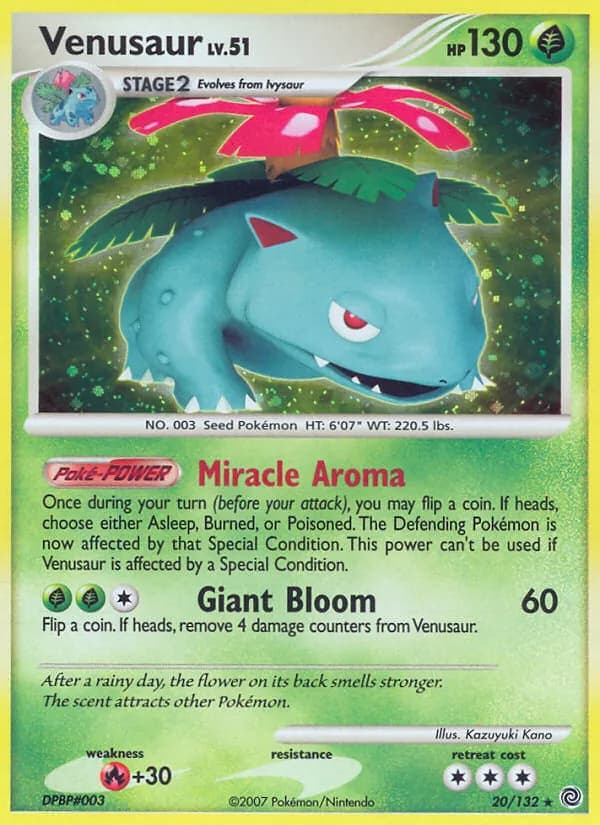 Venusaur card in English