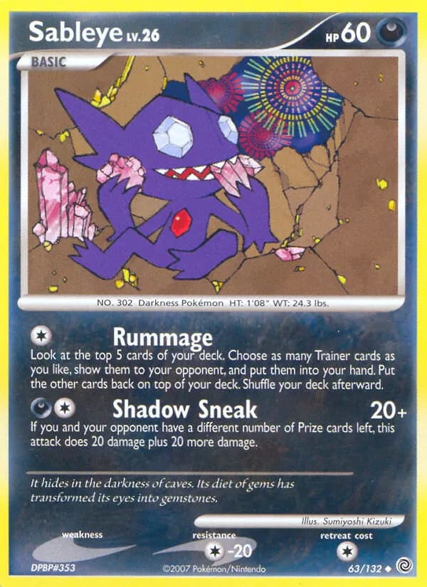 Sableye card in English