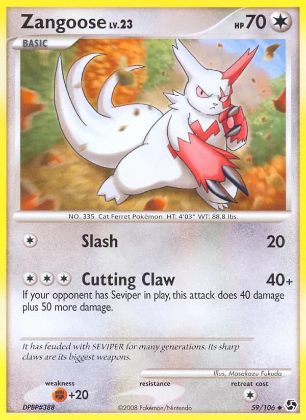 Zangoose card in English