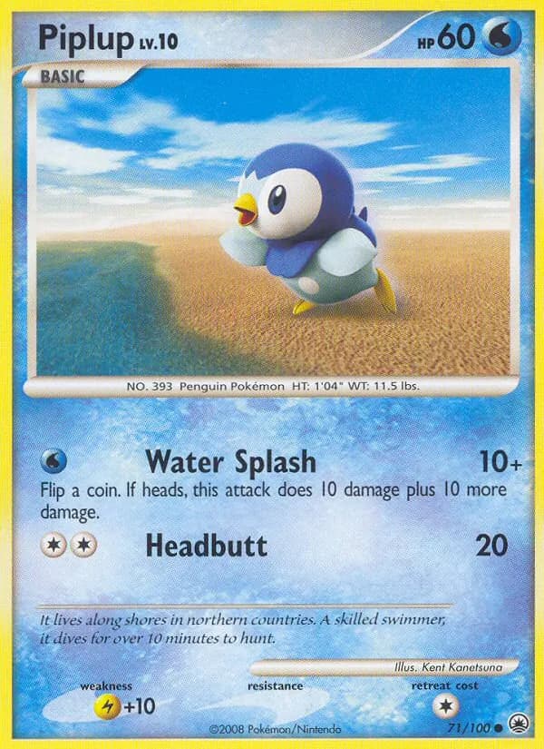 Piplup card in English