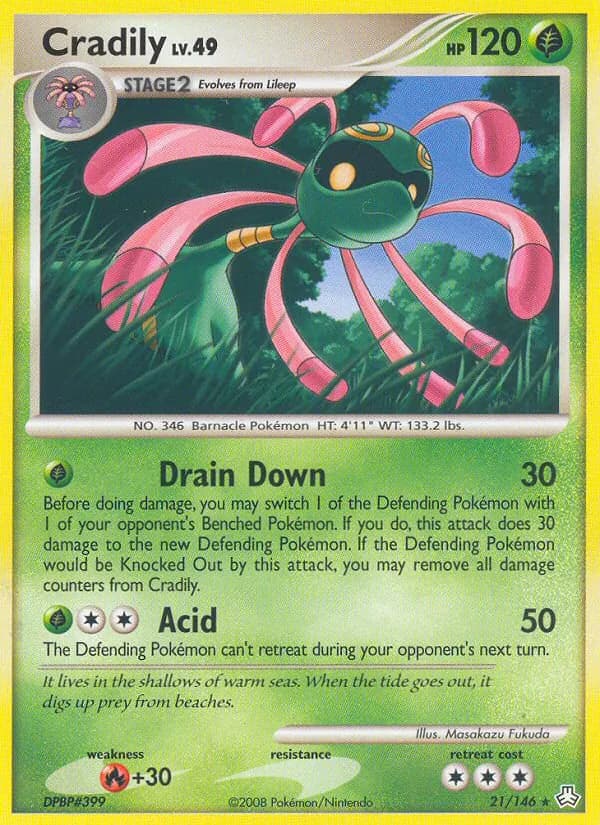 Cradily card in English