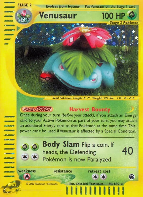 Venusaur card in English