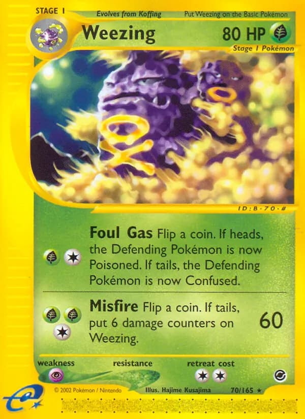 Weezing card in English