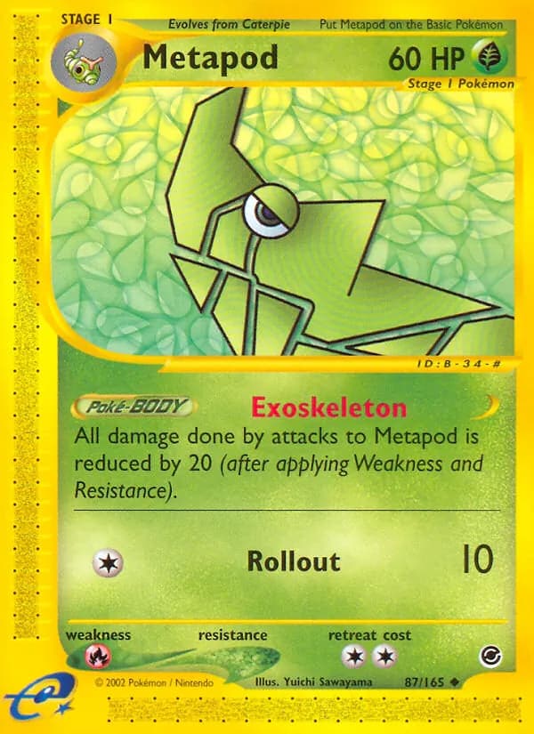Metapod card in English