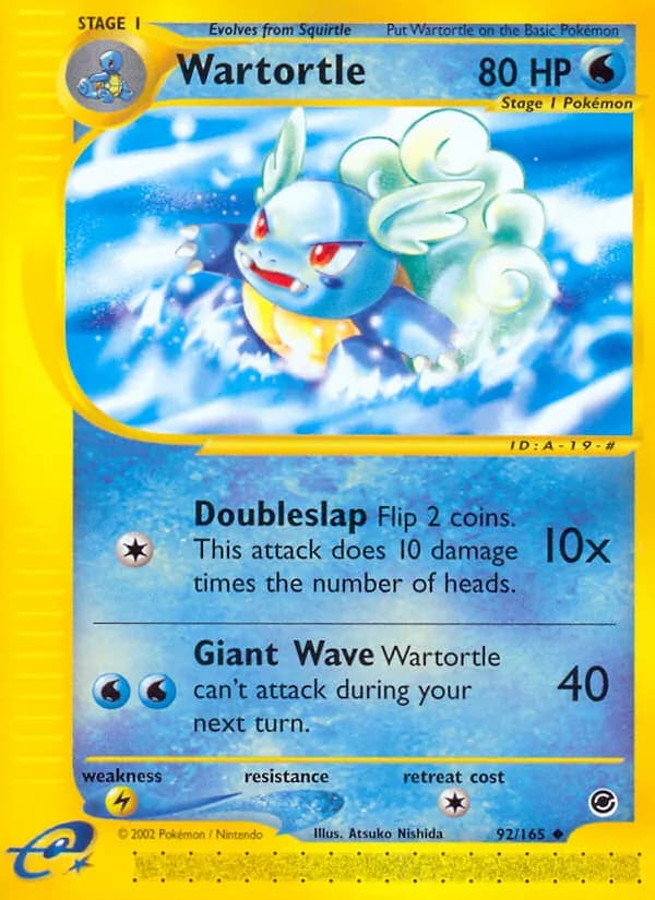 Wartortle card in English