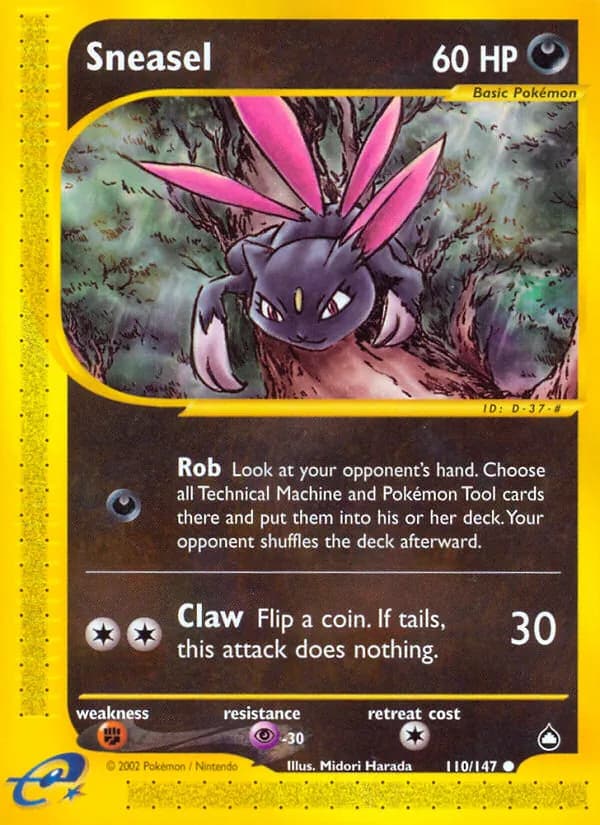 Sneasel card in English