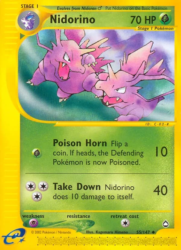 Nidorino card in English