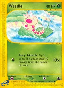 Weedle card in English