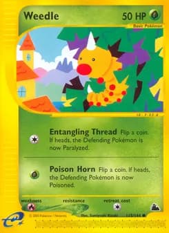 Weedle card in English