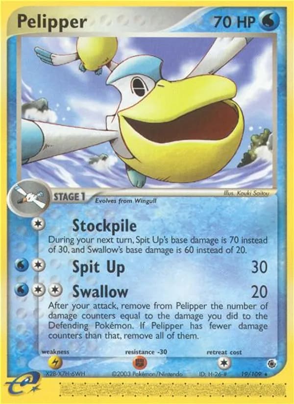 Pelipper card in English