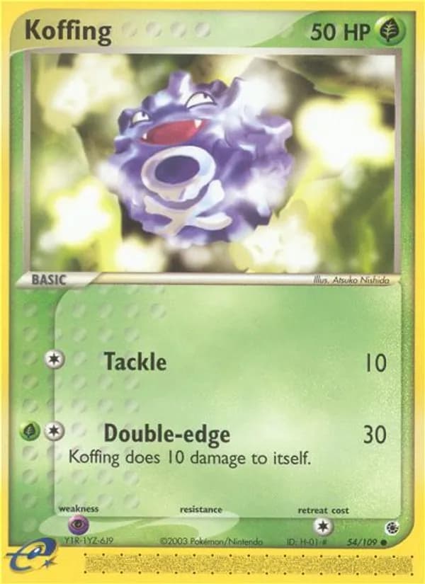 Koffing card in English