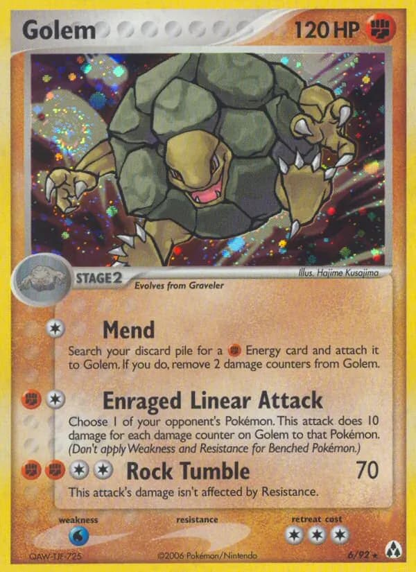 Golem card in English
