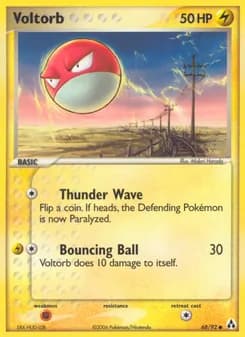 Voltorb card in English