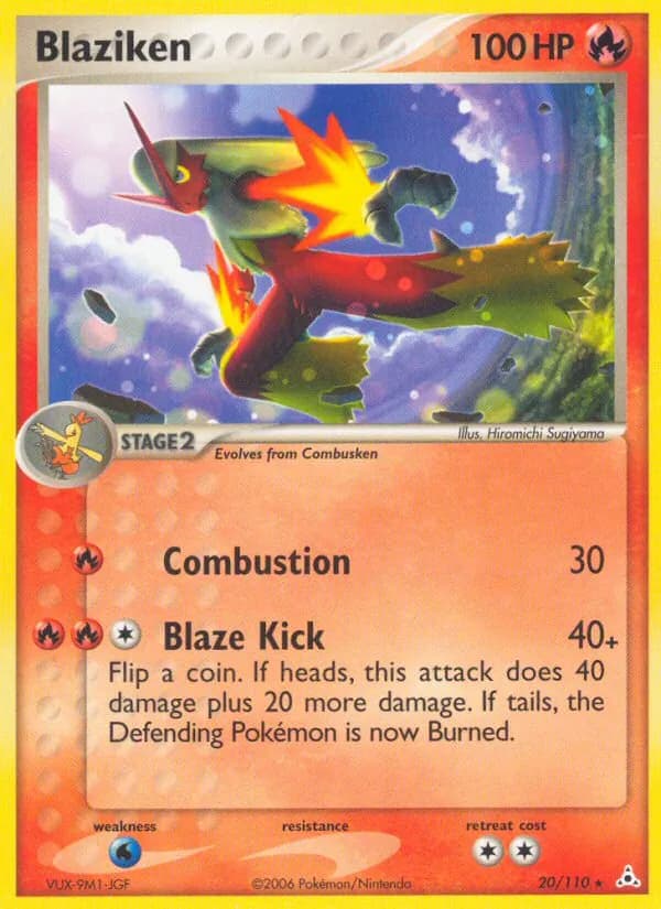 Blaziken card in English