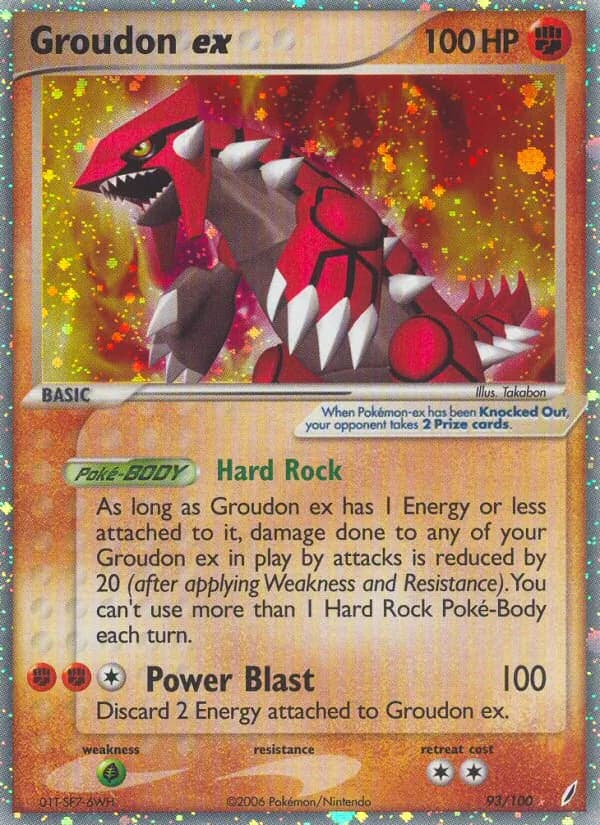 Groudon ex card in English