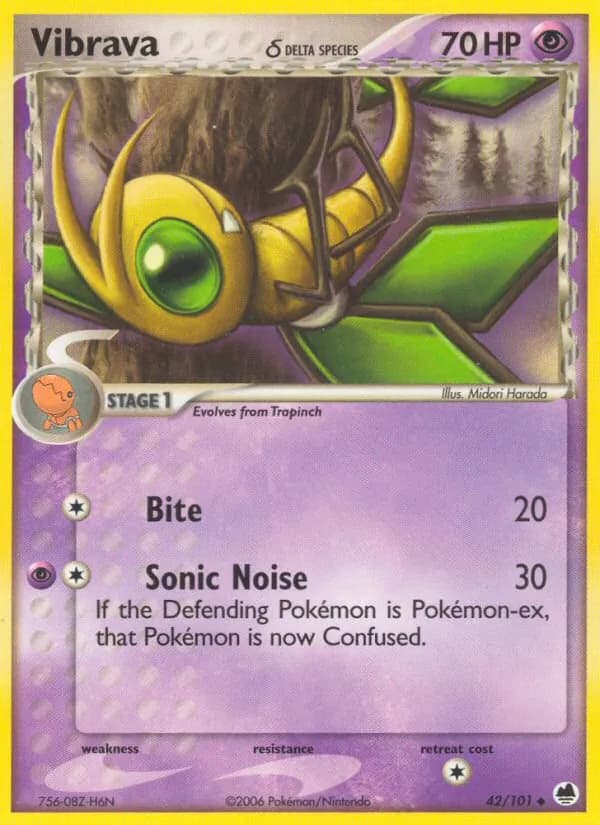 Vibrava δ card in English