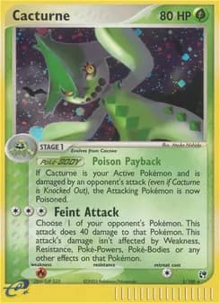 Cacturne card in English