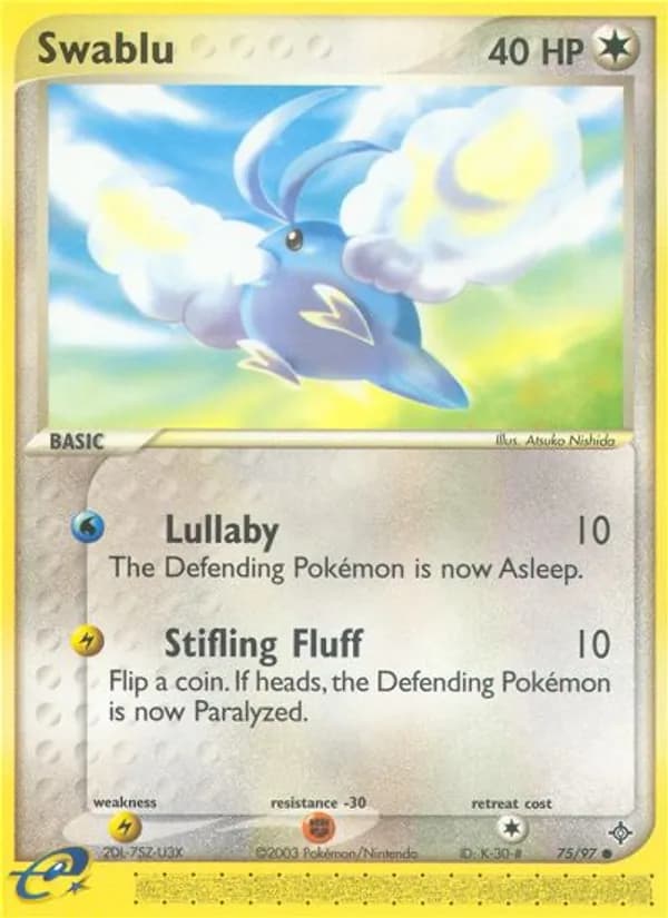 Swablu card in English