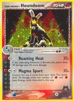 Team Magma's Houndoom card in English
