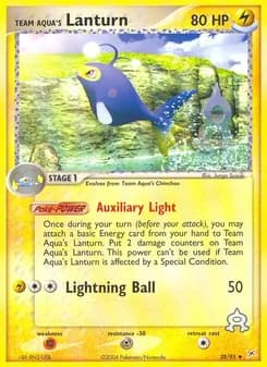Team Aqua's Lanturn card in English