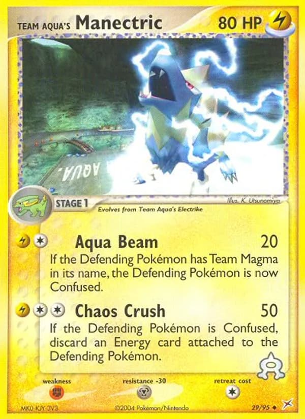 Team Aqua's Manectric card in English