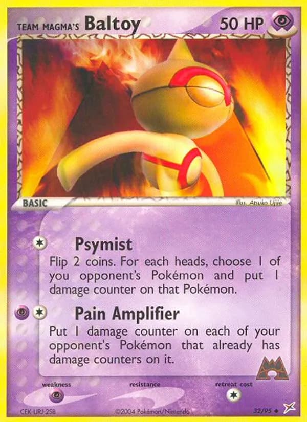 Team Magma's Baltoy card in English