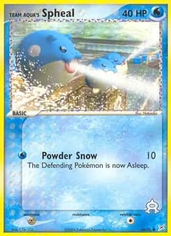 Team Aqua's Spheal card in English