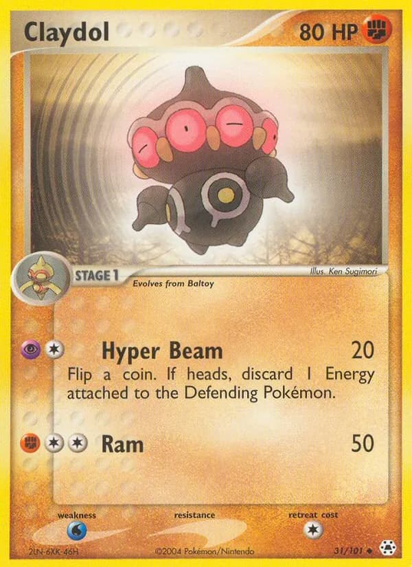 Claydol card in English
