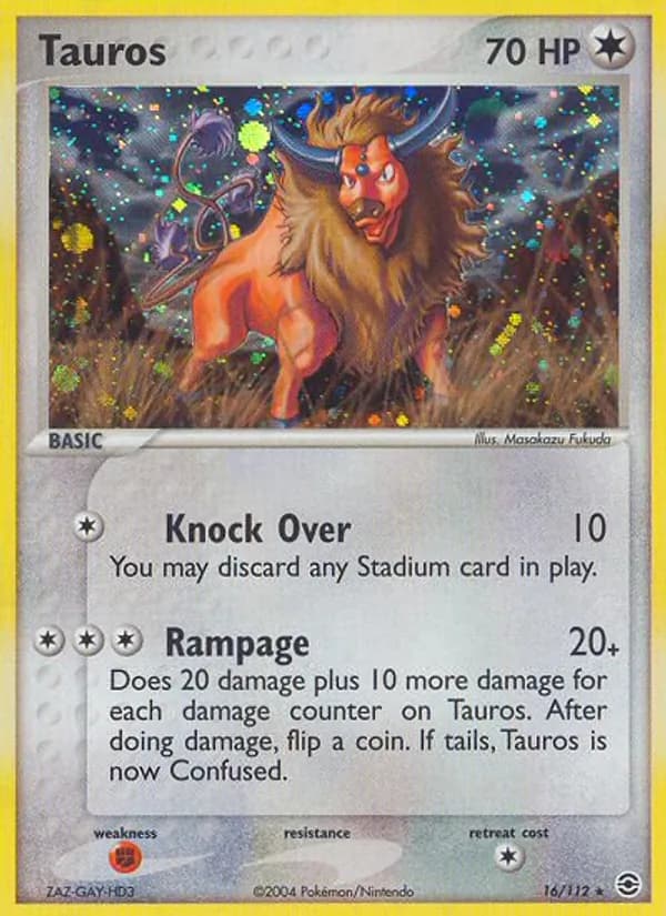 Tauros card in English