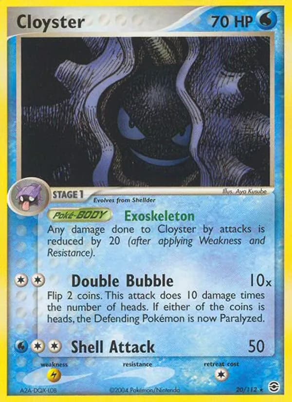 Cloyster card in English