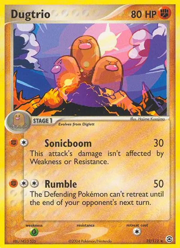 Dugtrio card in English
